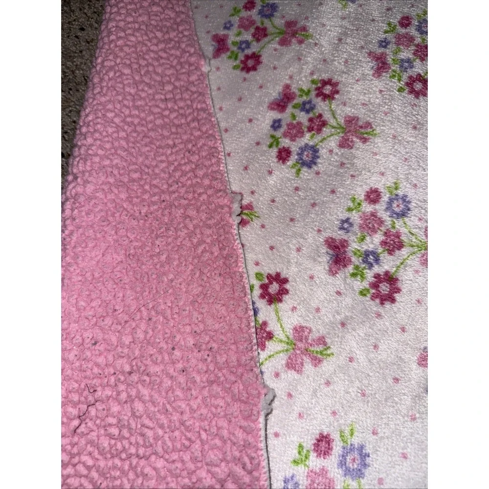 Kidgets Plush Baby Blanket‎ Floral Butterflies Light Pink Sherpa Lovey Flowers